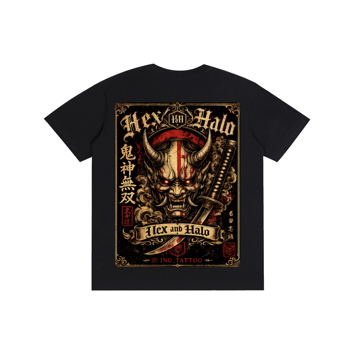 Oni Mask Hex and Halo Shirt